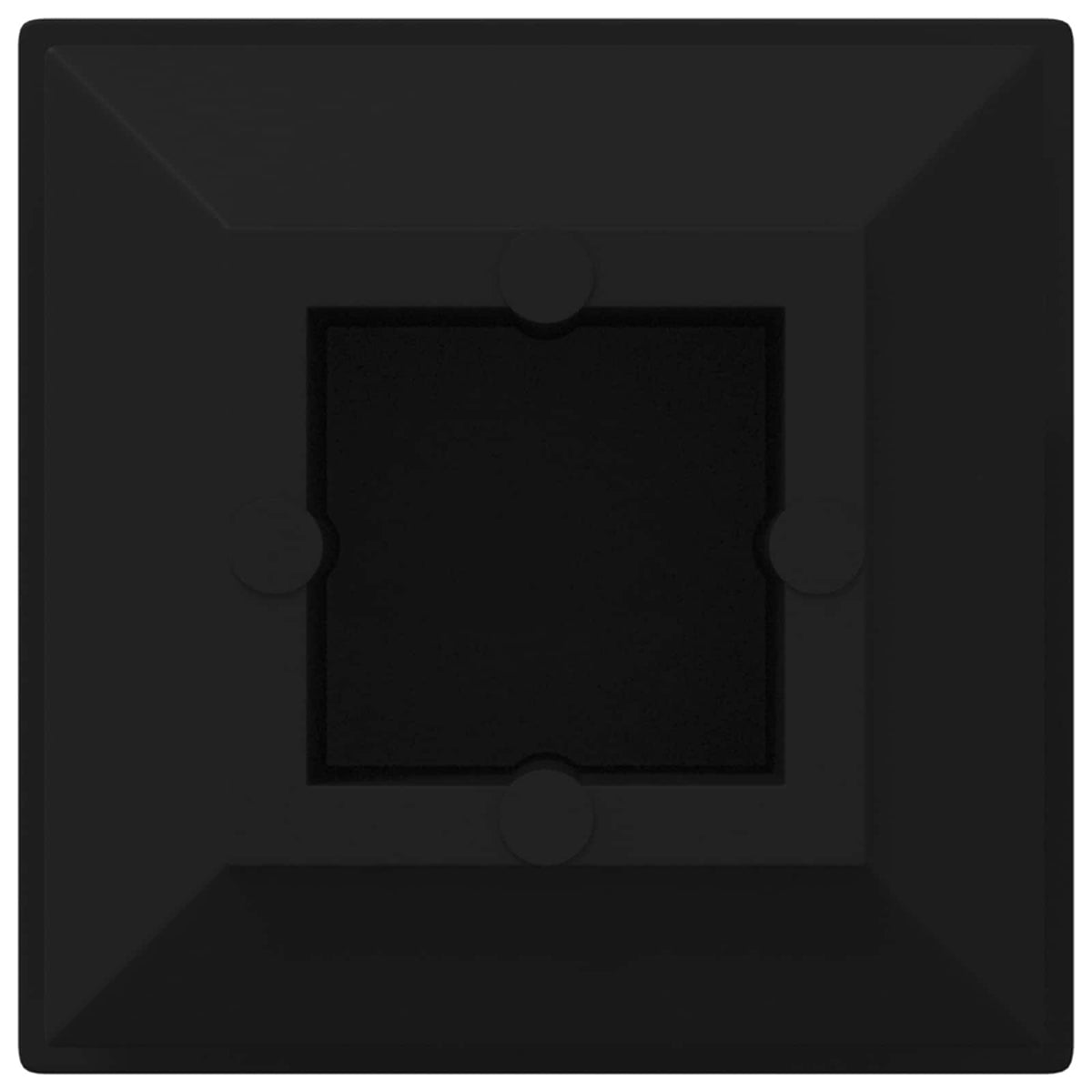 vidaXL Einddoppen 2 pcs Zwart 15 x 15 x 15 mm PP