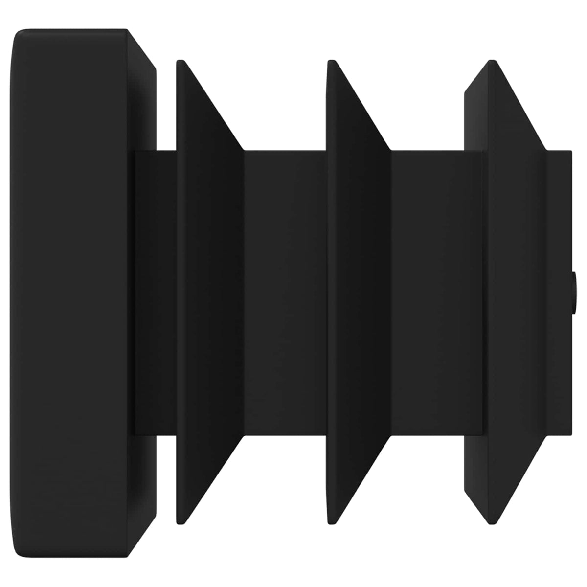 vidaXL Einddoppen 2 pcs Zwart 15 x 15 x 15 mm PP