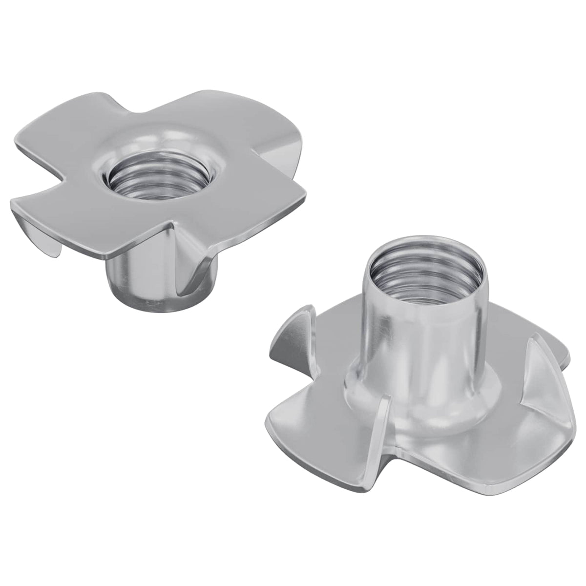vidaXL Gestanste T-moer 2 pcs Zilver M6 mm Staal