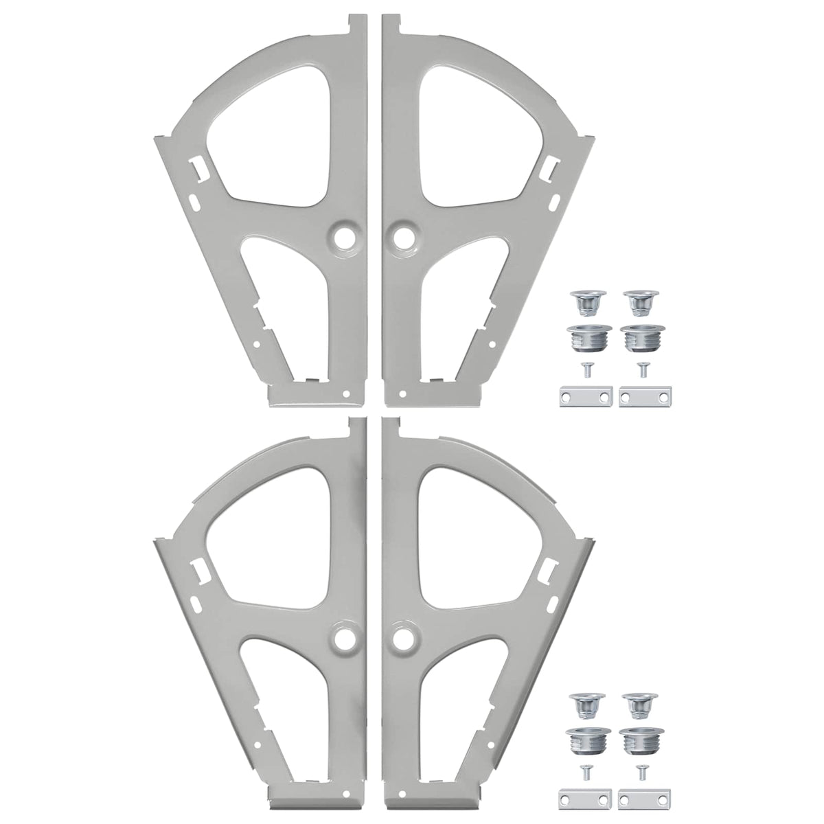 vidaXL Flip lade scharnier 2 pcs Zilver 235 x 155 x 30 mm IJzer