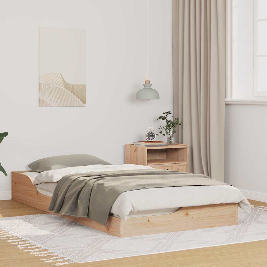 vidaXL Bedframe Bruin 100 x 200 cm Massief grenenhout