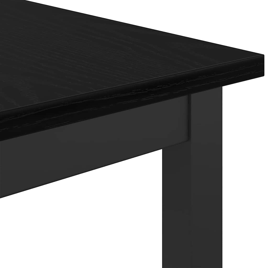 vidaXL Tafel Zwart Eiken 100 x 40 x 100,5 cm Engineered hout en staal