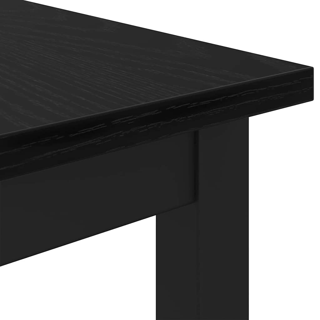 vidaXL Tafel Zwart Eiken 100 x 50 x 76,5 cm Engineered hout en staal