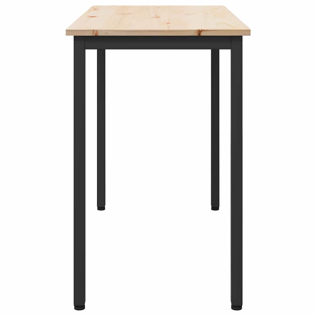 vidaXL Tafel Naturel 100 x 50 x 77 cm Engineered hout en staal