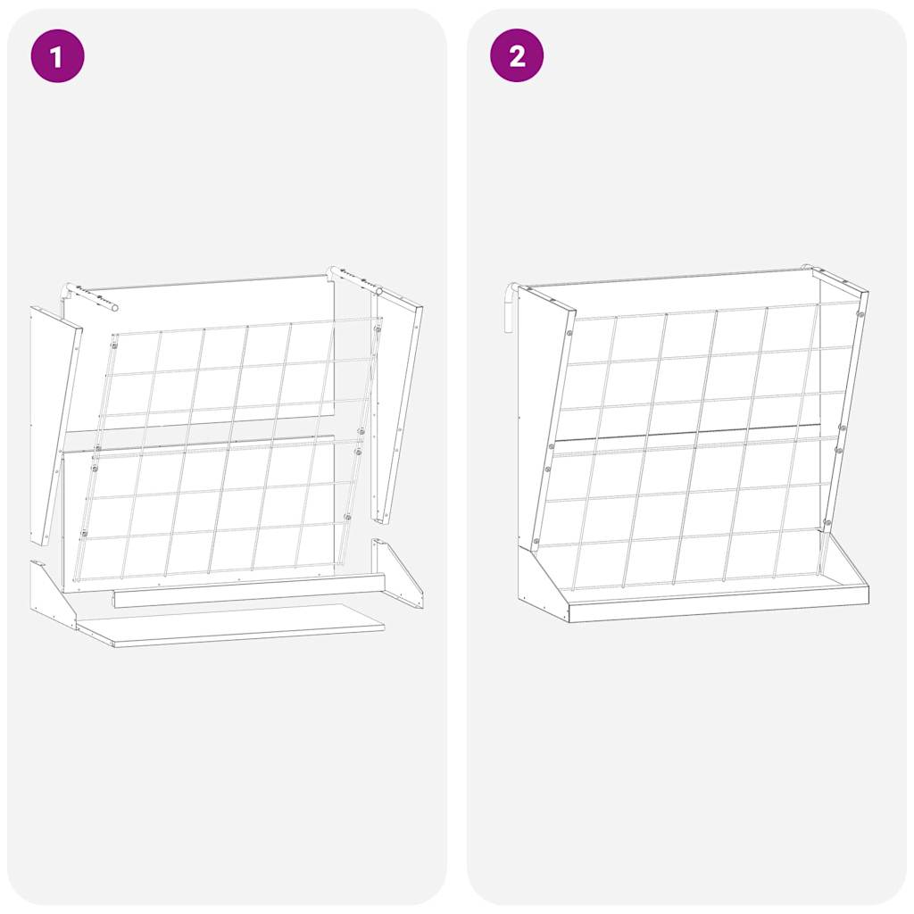 vidaXL Hooi Feeder Zwart 71 x 33 x 70 cm Koudgewalst Staal