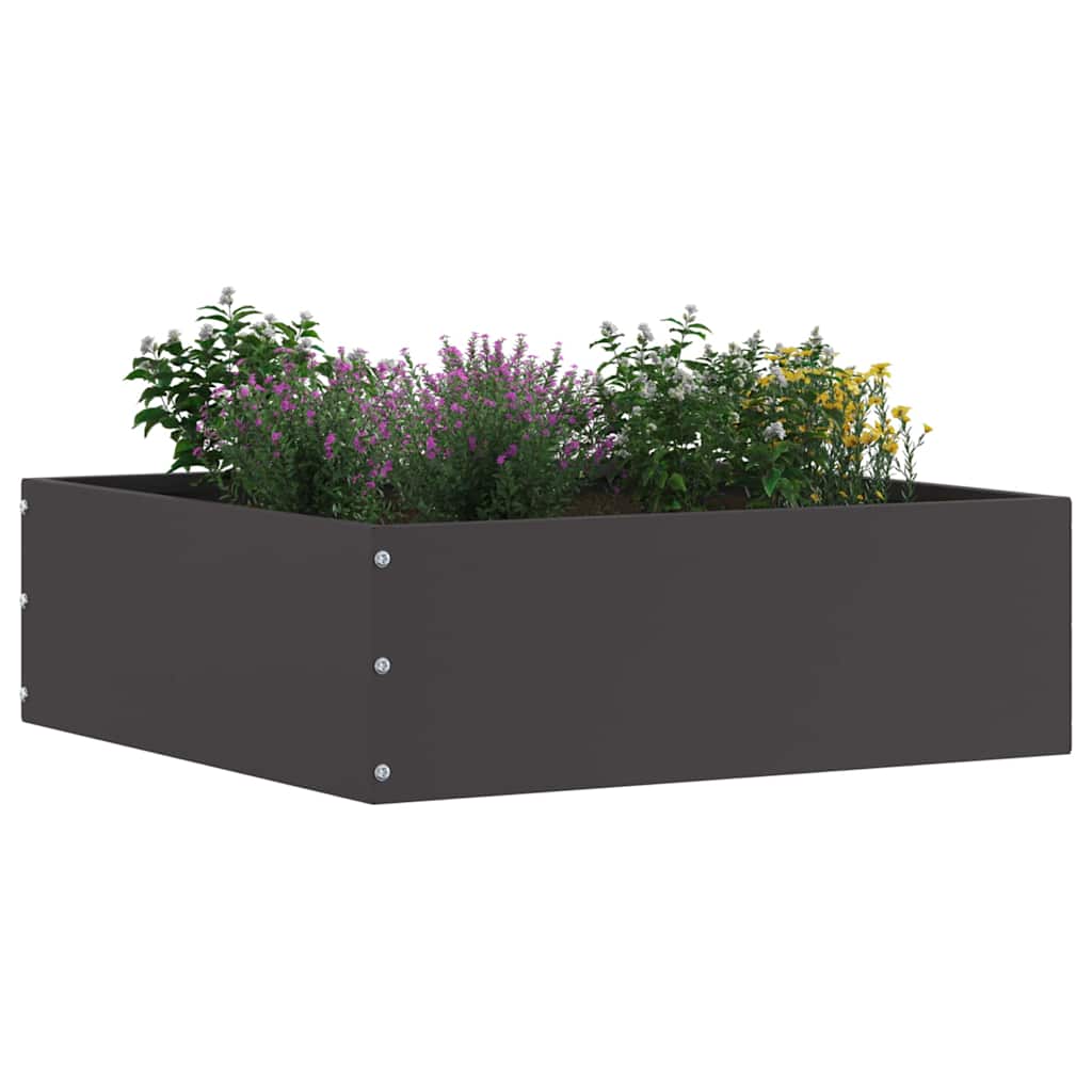 vidaXL Tuinrand Zwart 40 x 40 x 13 cm Staal
