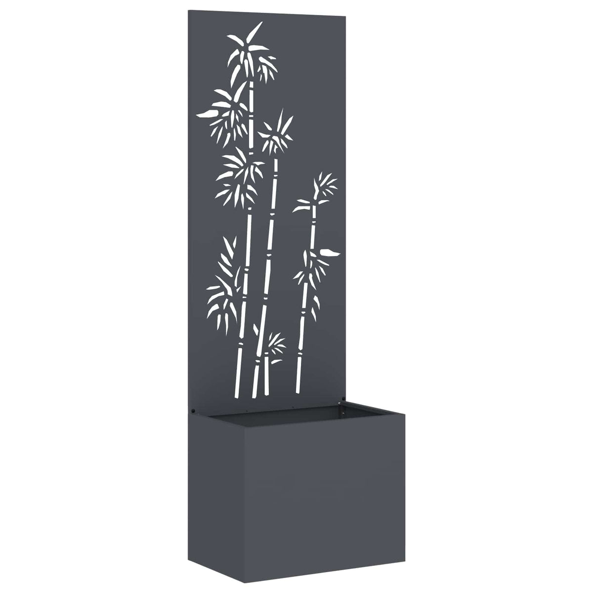 vidaXL Tuinplant met Decoratief Paneel Zwart 32 x 140 cm