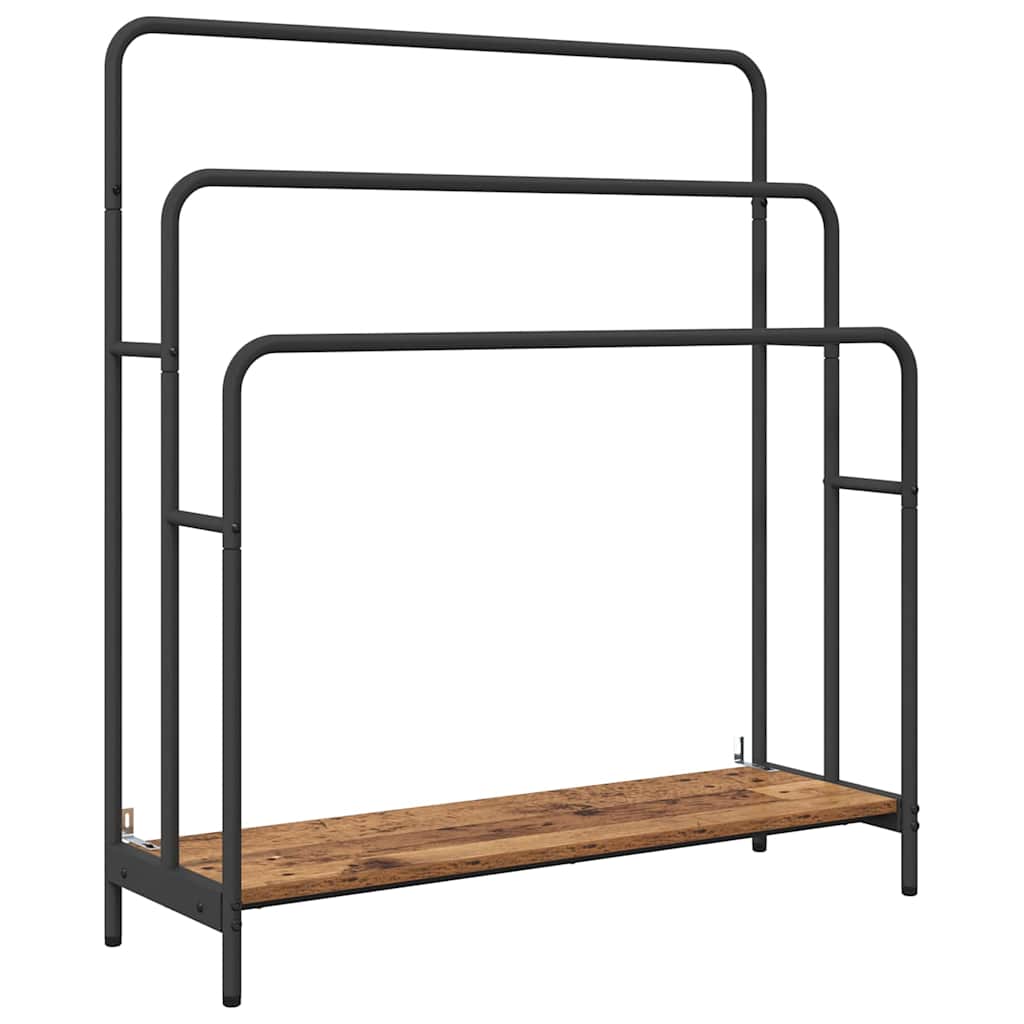 vidaXL Kledingrek Gerookt eiken 90 x 30 x 100,5 cm Bewerkt hout