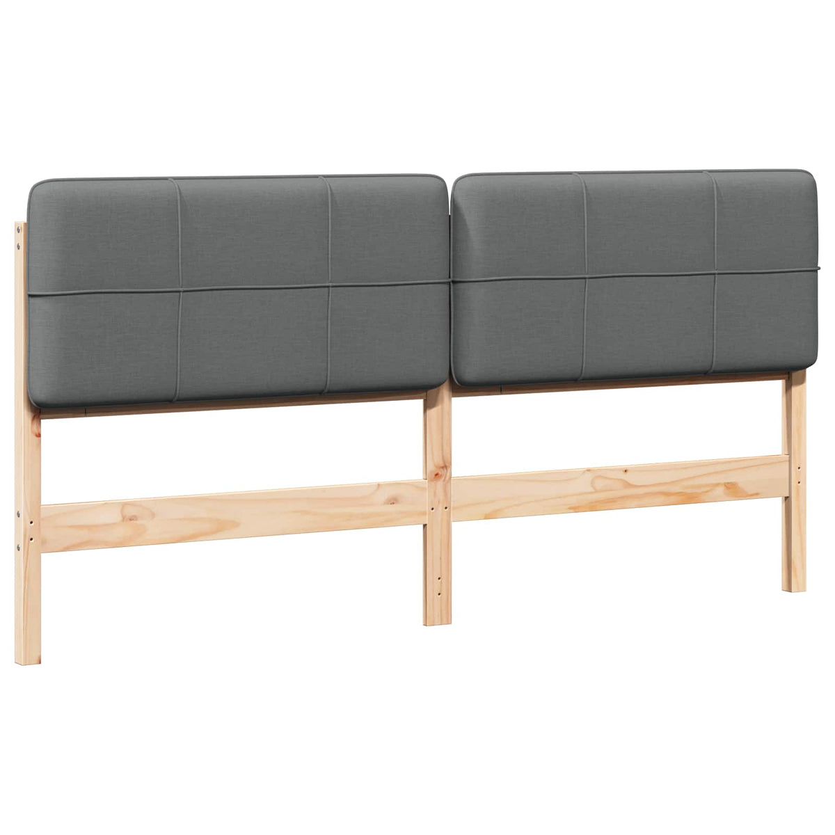 vidaXL Gestoffeerd hoofdbord Bruin en Licht Grijs 200 cm