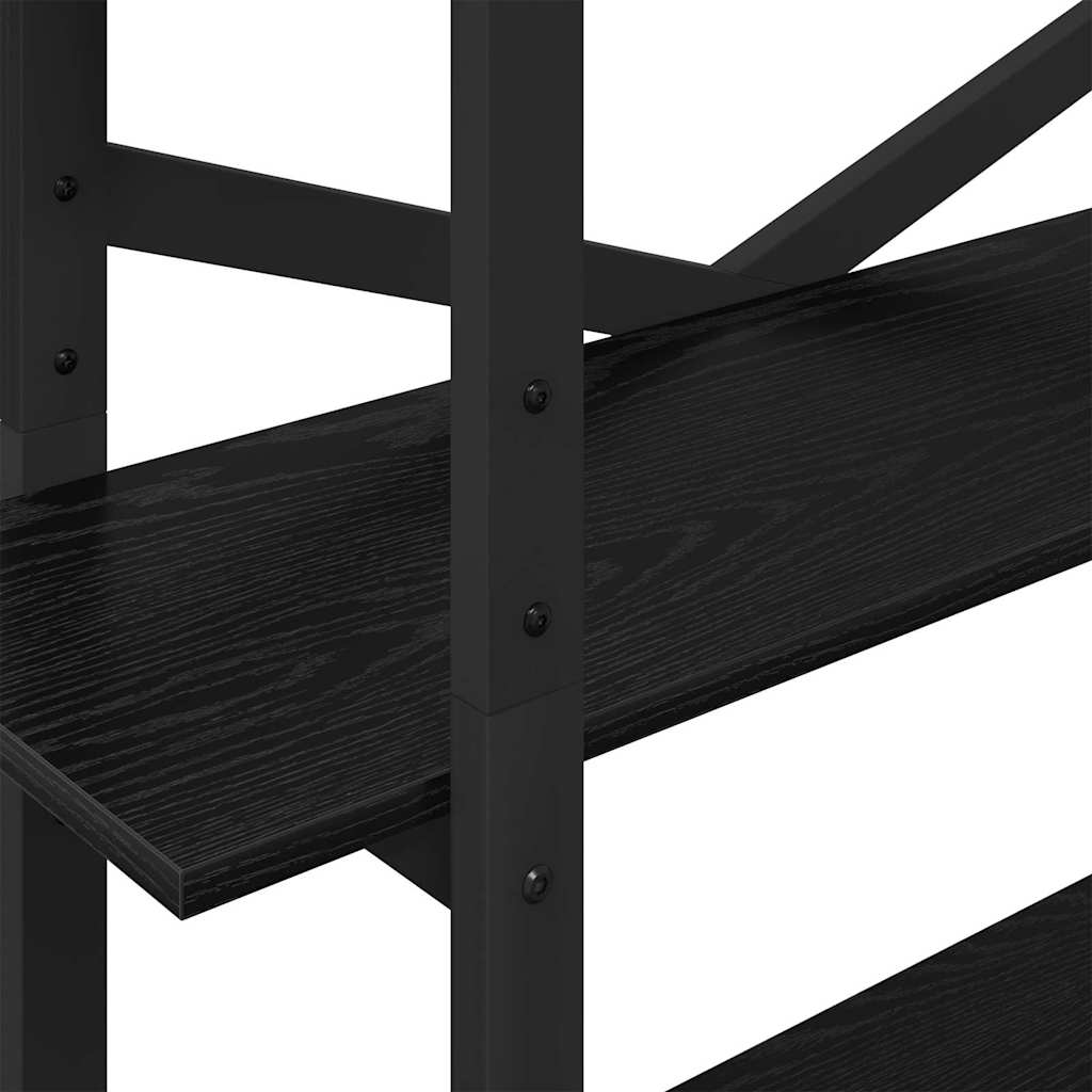 vidaXL Boekenkast Zwart Eiken 100 x 33,5 x 178 cm Bewerkt hout