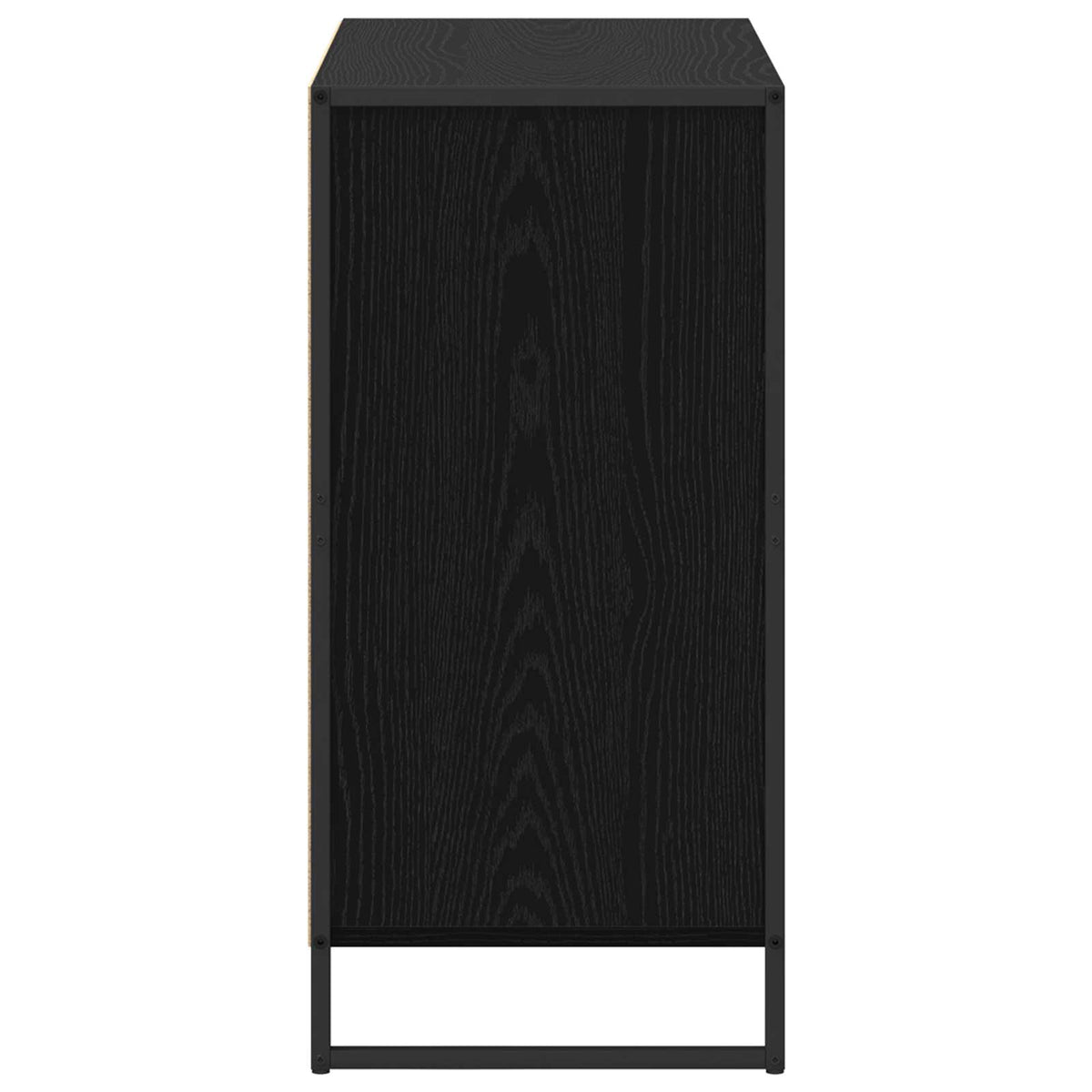vidaXL Dressoir met lade Zwart Eiken 79 x 36 x 75.5 cm Bewerkt hout