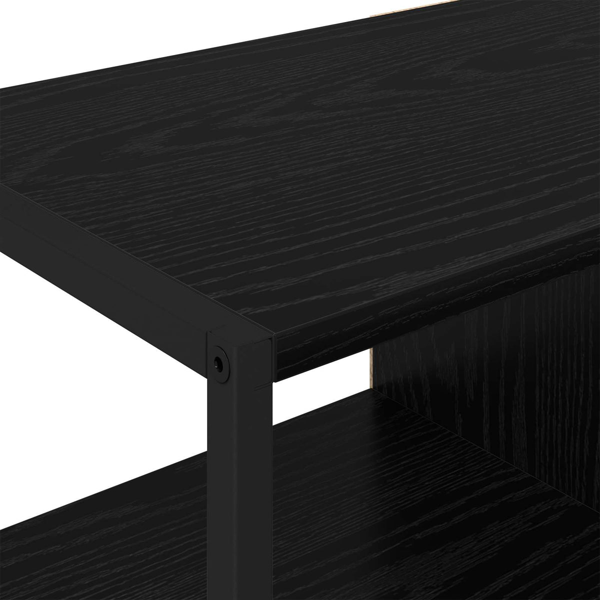 vidaXL Bijzetkast Zwart Eiken 96.5 x 30 x 75 cm Bewerkt hout