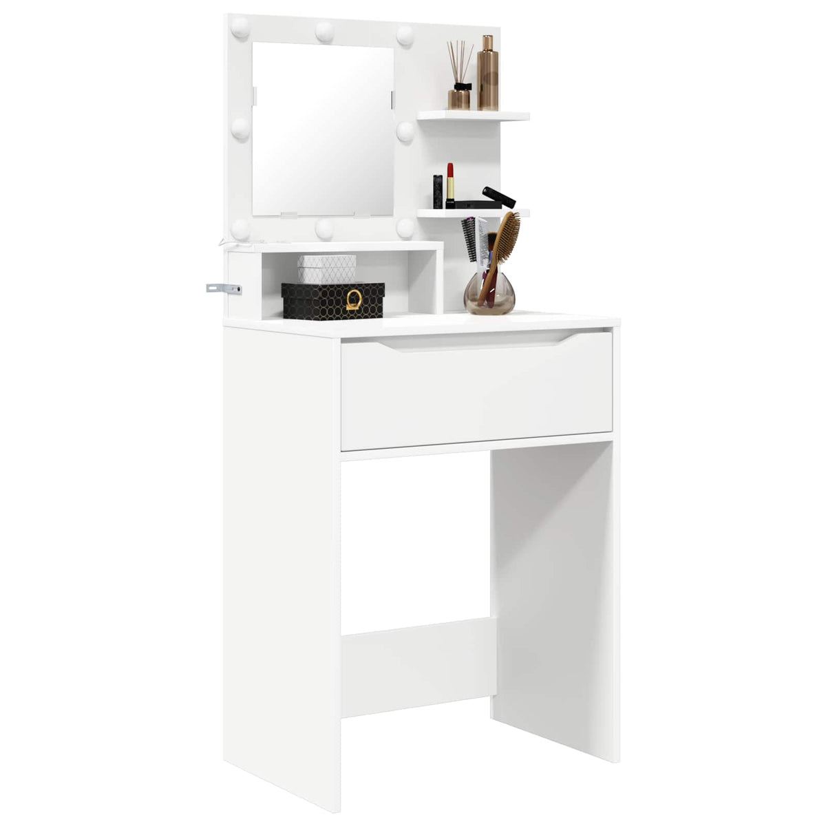 vidaXL Slaapkamer Kaptafels Wit 80 x 39,6 x 135 cm Bewerkt hout