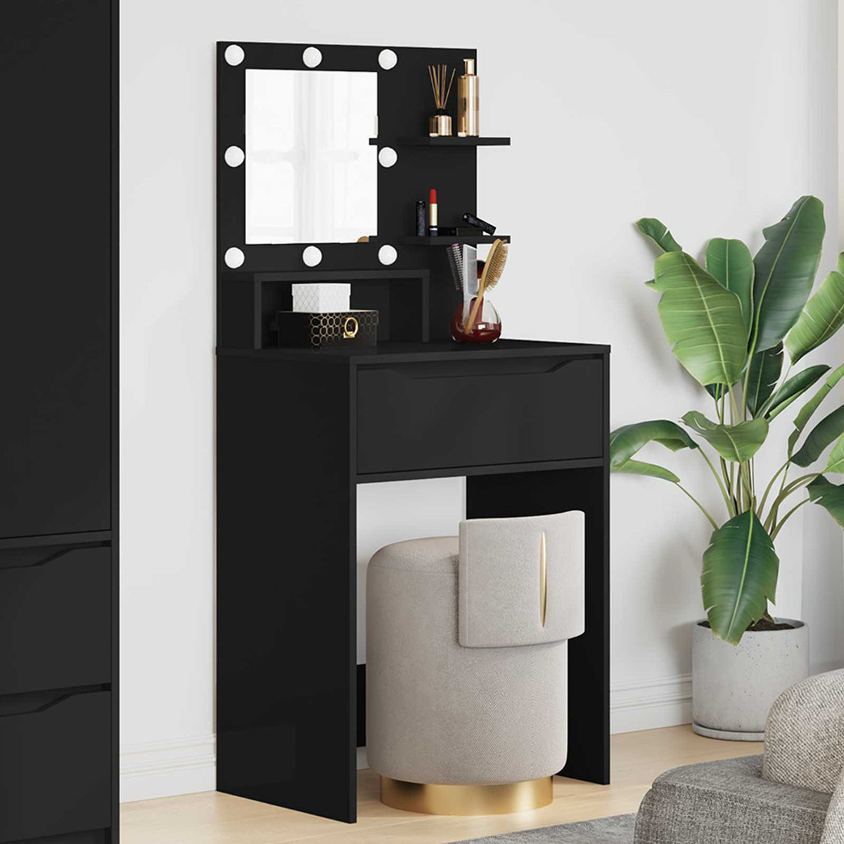 vidaXL Slaapkamer Kaptafels Wit 80 x 39,6 x 135 cm Bewerkt hout