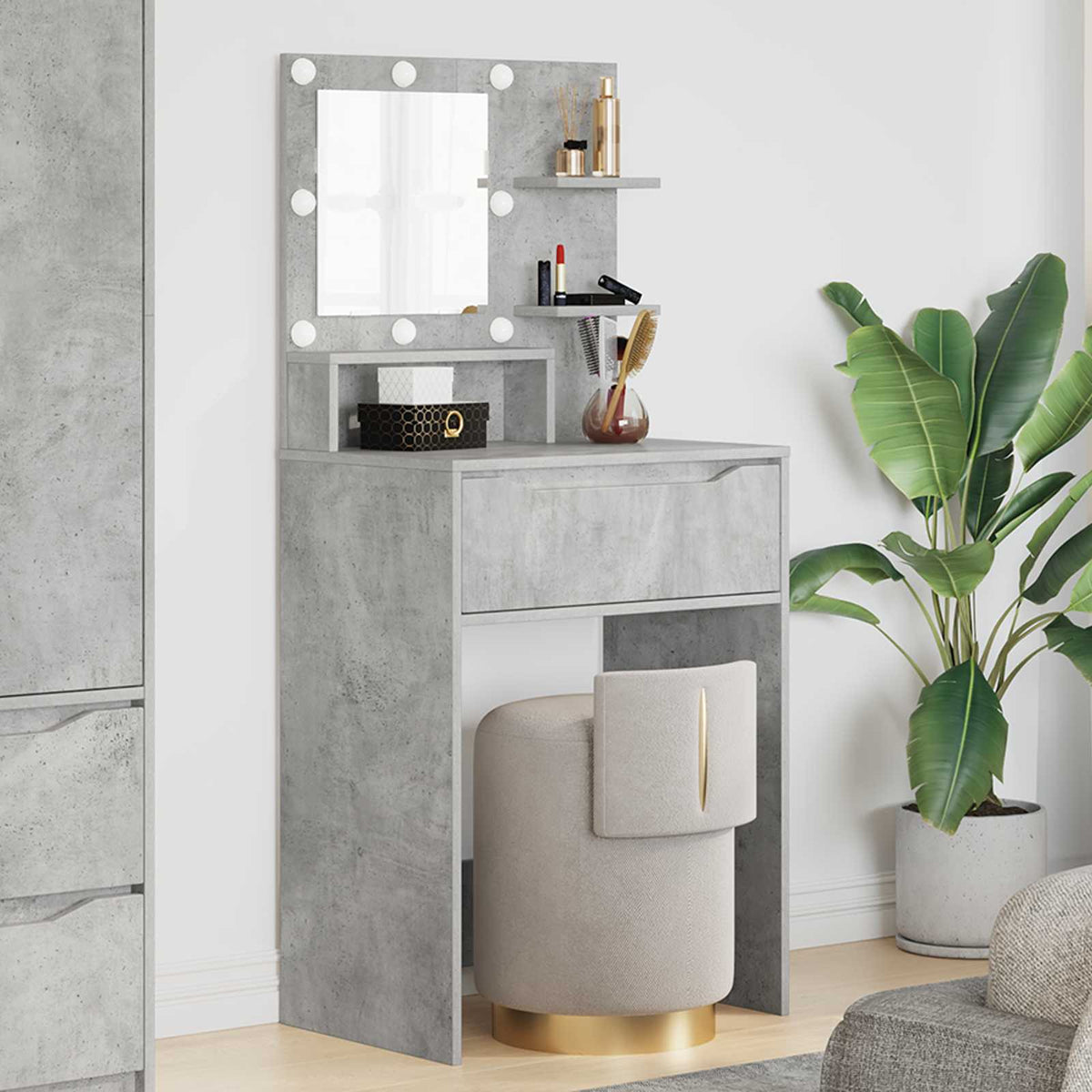 vidaXL Slaapkamer Kaptafels Wit 80 x 39,6 x 135 cm Bewerkt hout