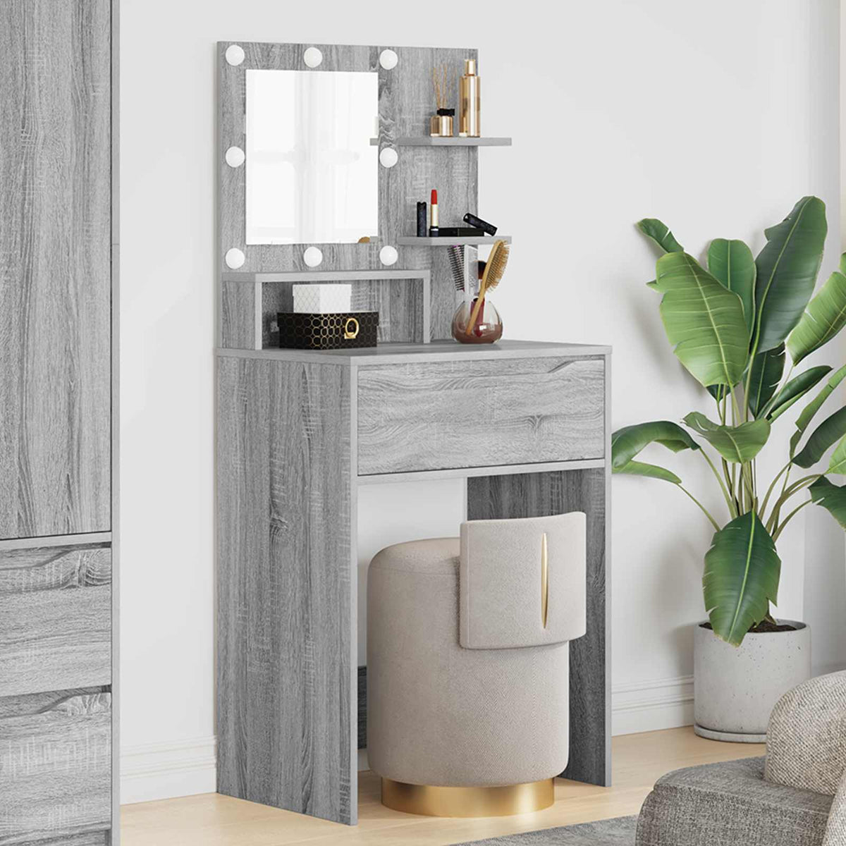 vidaXL Slaapkamer Kaptafels Wit 80 x 39,6 x 135 cm Bewerkt hout