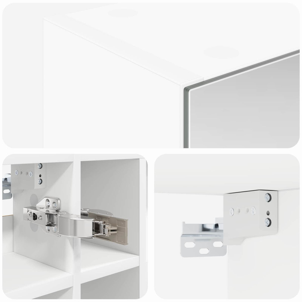 vidaXL Badkamer spiegelkast voor Wit 60 x 14,5 x 50 cm Bewerkt hout