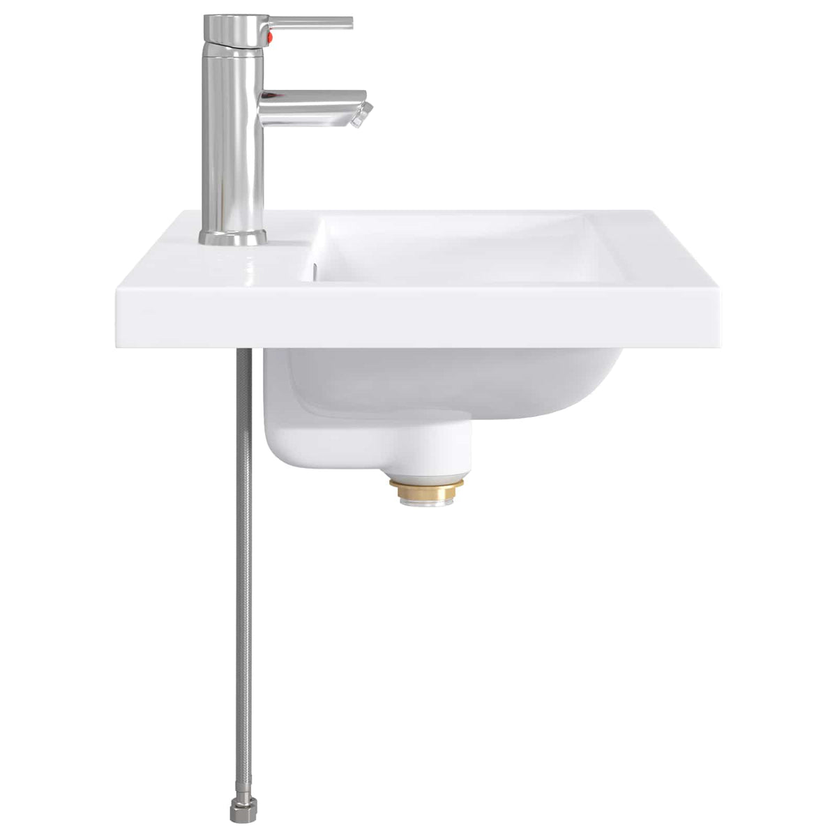 vidaXL Badkamer Waskom Chroom 61 x 40 x 16,5 cm Metaal