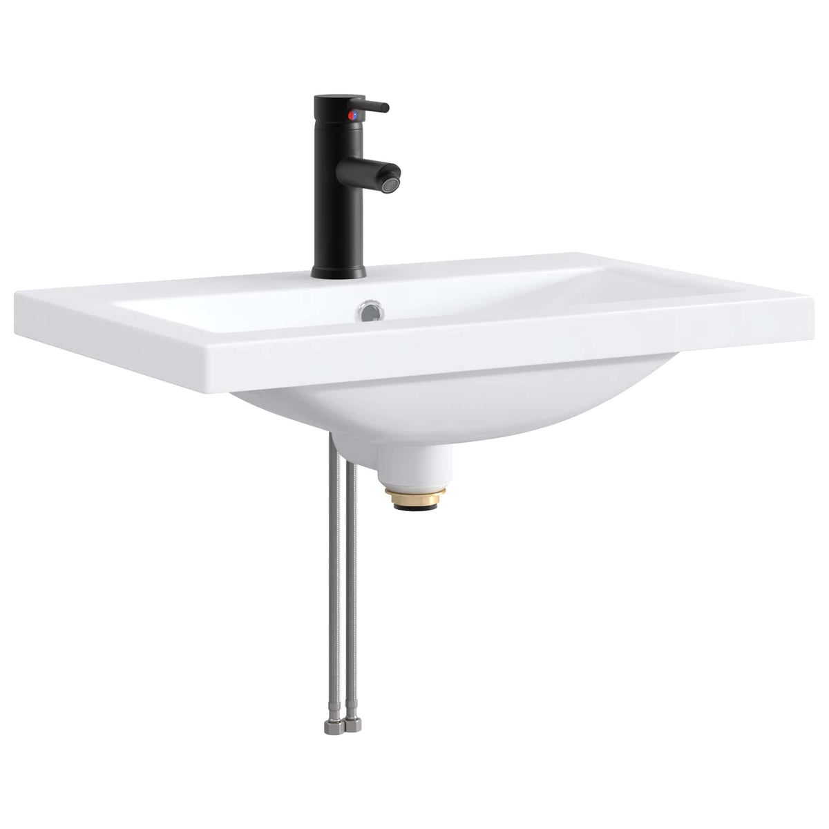vidaXL Badkamer Waskom Chroom 61 x 40 x 16,5 cm Metaal