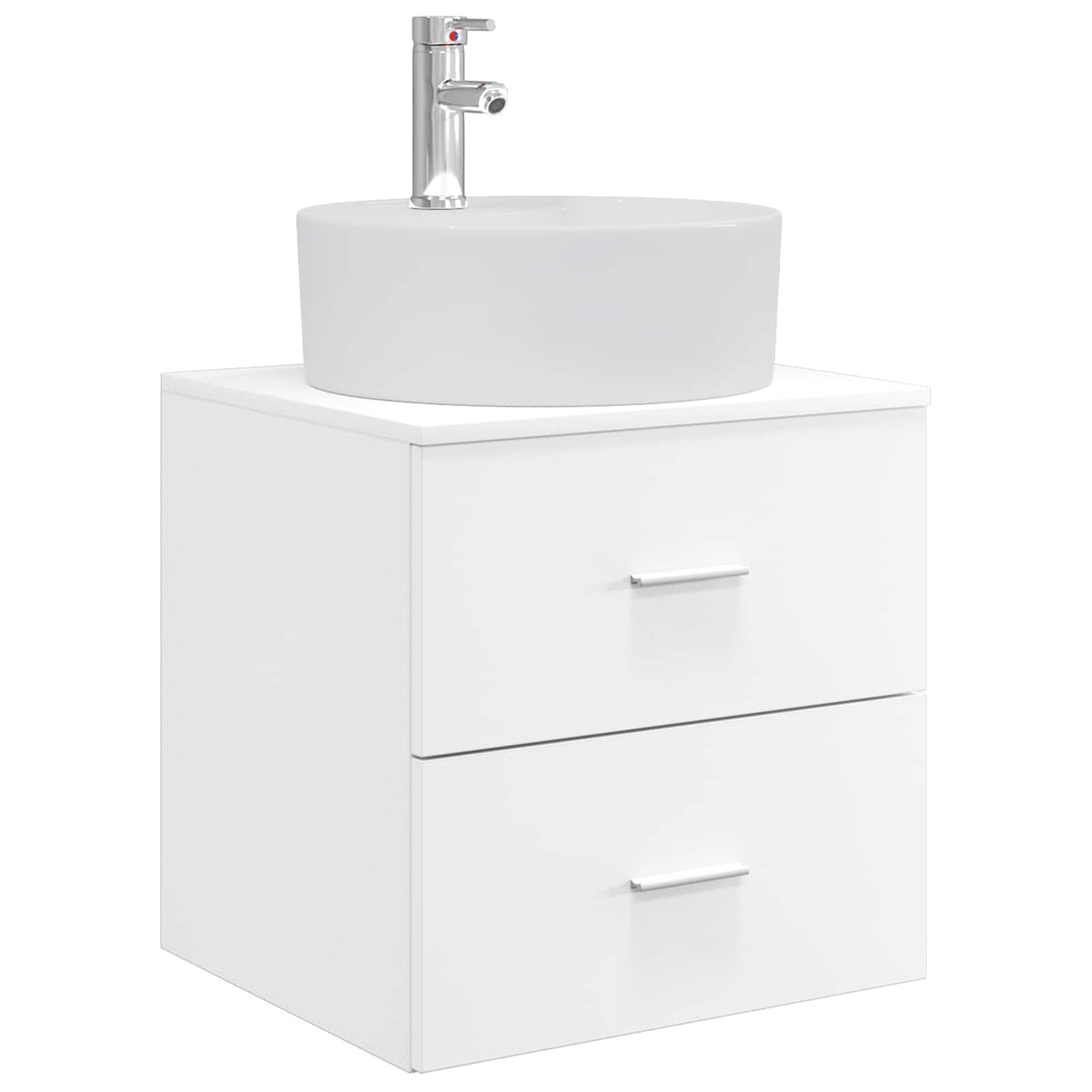 vidaXL Wandgemonteerde wastafelmeubel Wit 49,5 x 44,5 x 65 cm