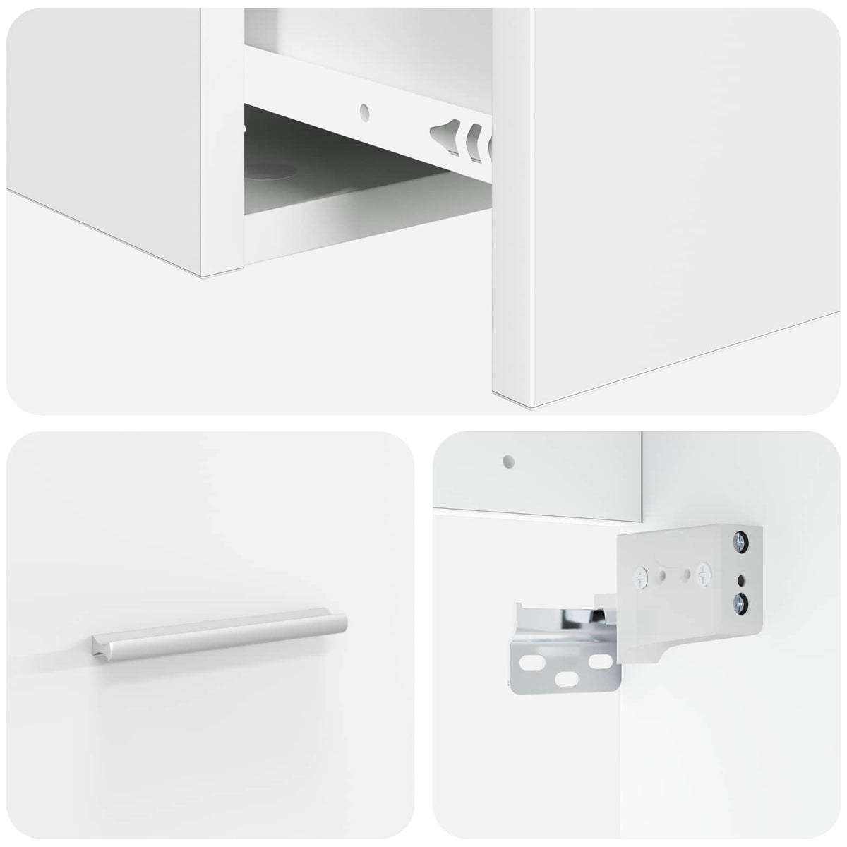 vidaXL Wandgemonteerde wastafelmeubel Wit 49,5 x 44,5 x 65 cm