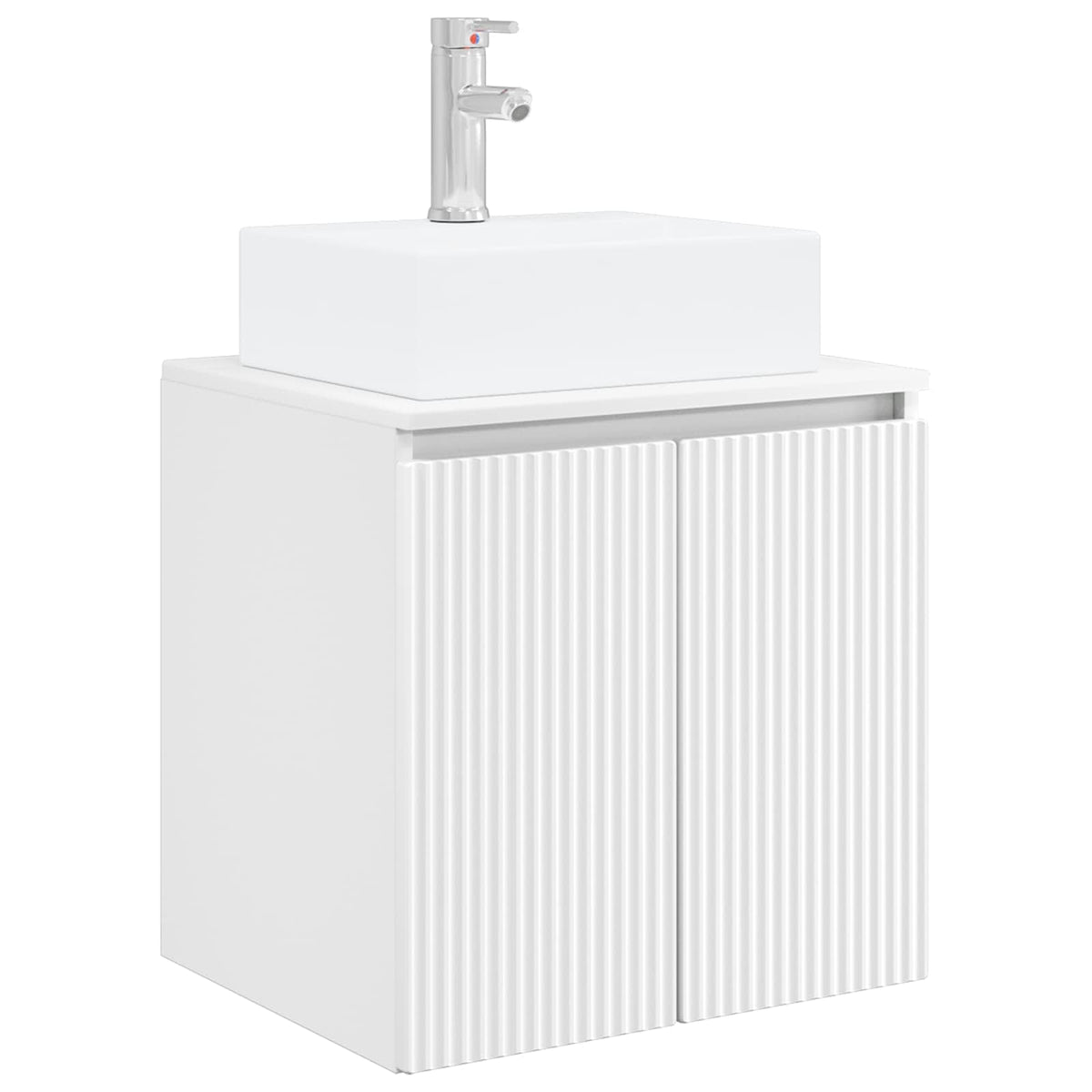 vidaXL Wandgemonteerde wastafelmeubel Wit 49,5 x 41 x 62,5 cm