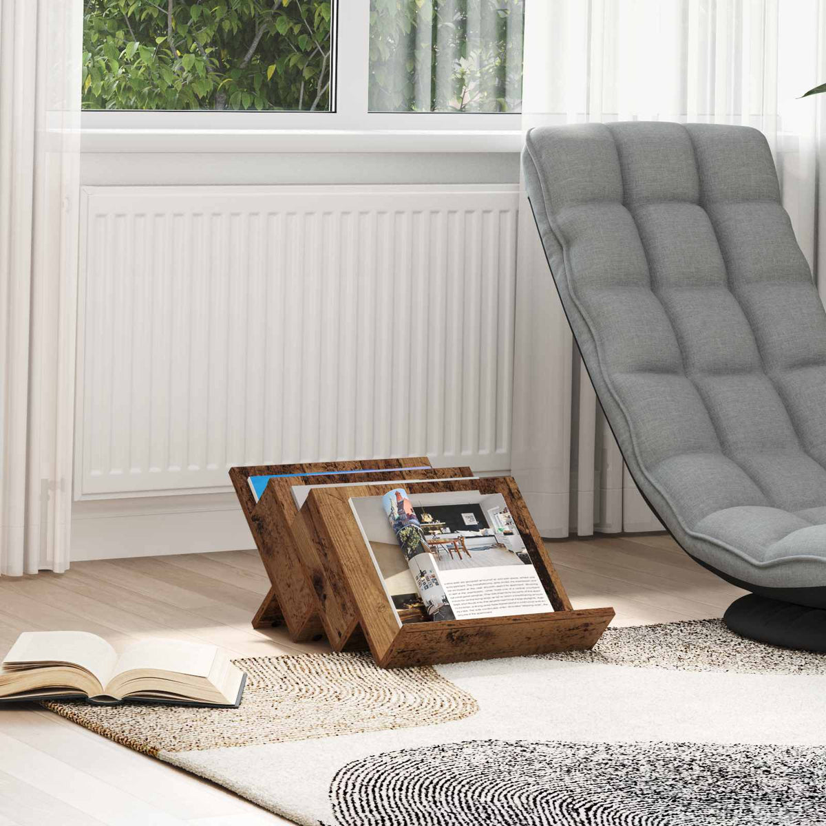 vidaXL Bijzetkast met plank Wit 57,5 x 40 x 42 cm Bewerkt hout