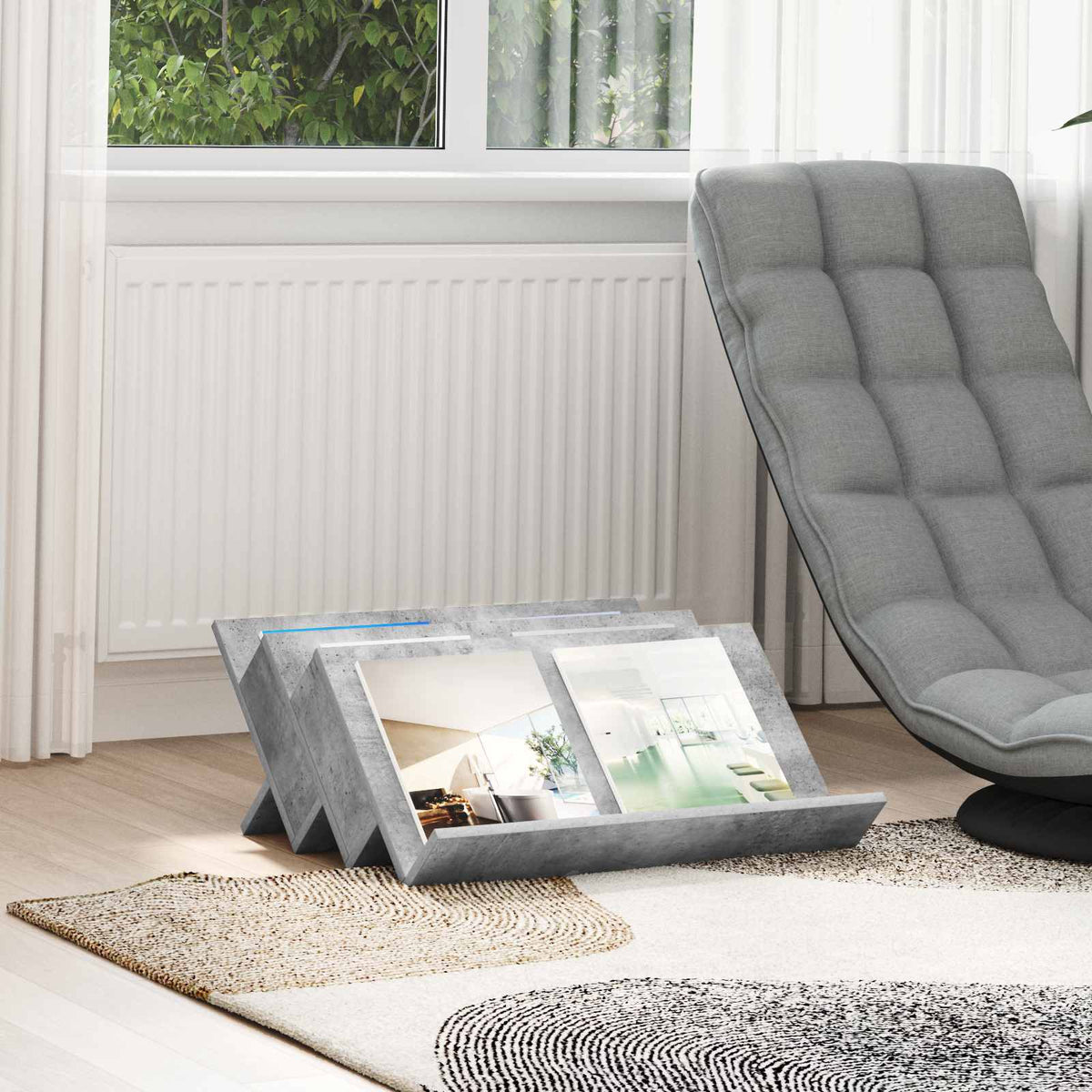vidaXL Bijzetkast met plank Wit 57,5 x 40 x 42 cm Bewerkt hout