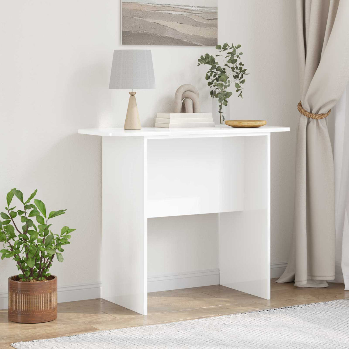 vidaXL Wandtafel Wit 93 x 40 x 75 cm Bewerkt hout