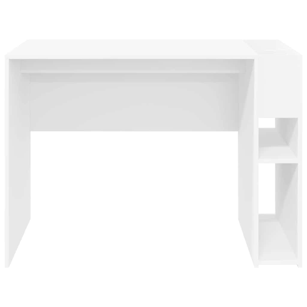 vidaXL Bureau Wit 109 x 50 x 78 cm Bewerkt hout