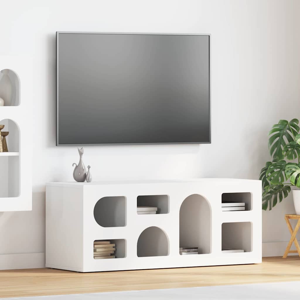 vidaXL TV-kast Wit 100 x 35 x 40 cm Bewerkt hout