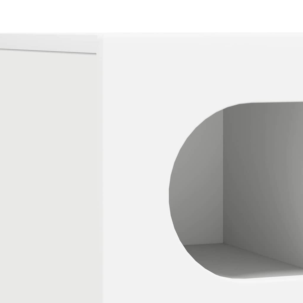 vidaXL TV-kast Wit 100 x 35 x 40 cm Bewerkt hout
