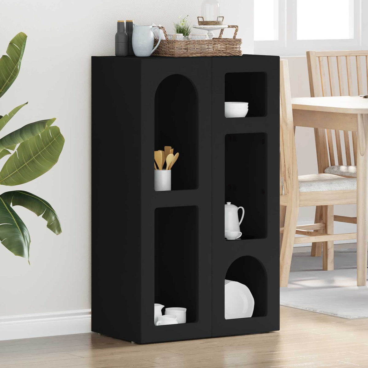 vidaXL Dressoir Wit 59 x 35 x 100,5 cm Bewerkt hout
