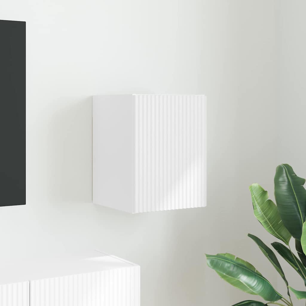 vidaXL TV Wandkast Wandgemonteerd Wit 30 x 31 x 40 cm Bewerkt hout