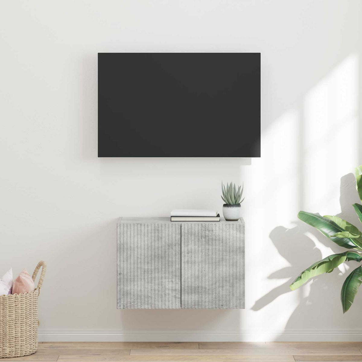 vidaXL TV-wandkast Wandgemonteerd Wit 59,5 x 31 x 40 cm Bewerkt hout