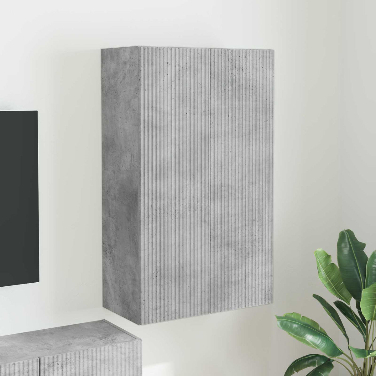 vidaXL TV-wandkast Wandgemonteerd Wit 59,5 x 31 x 40 cm Bewerkt hout