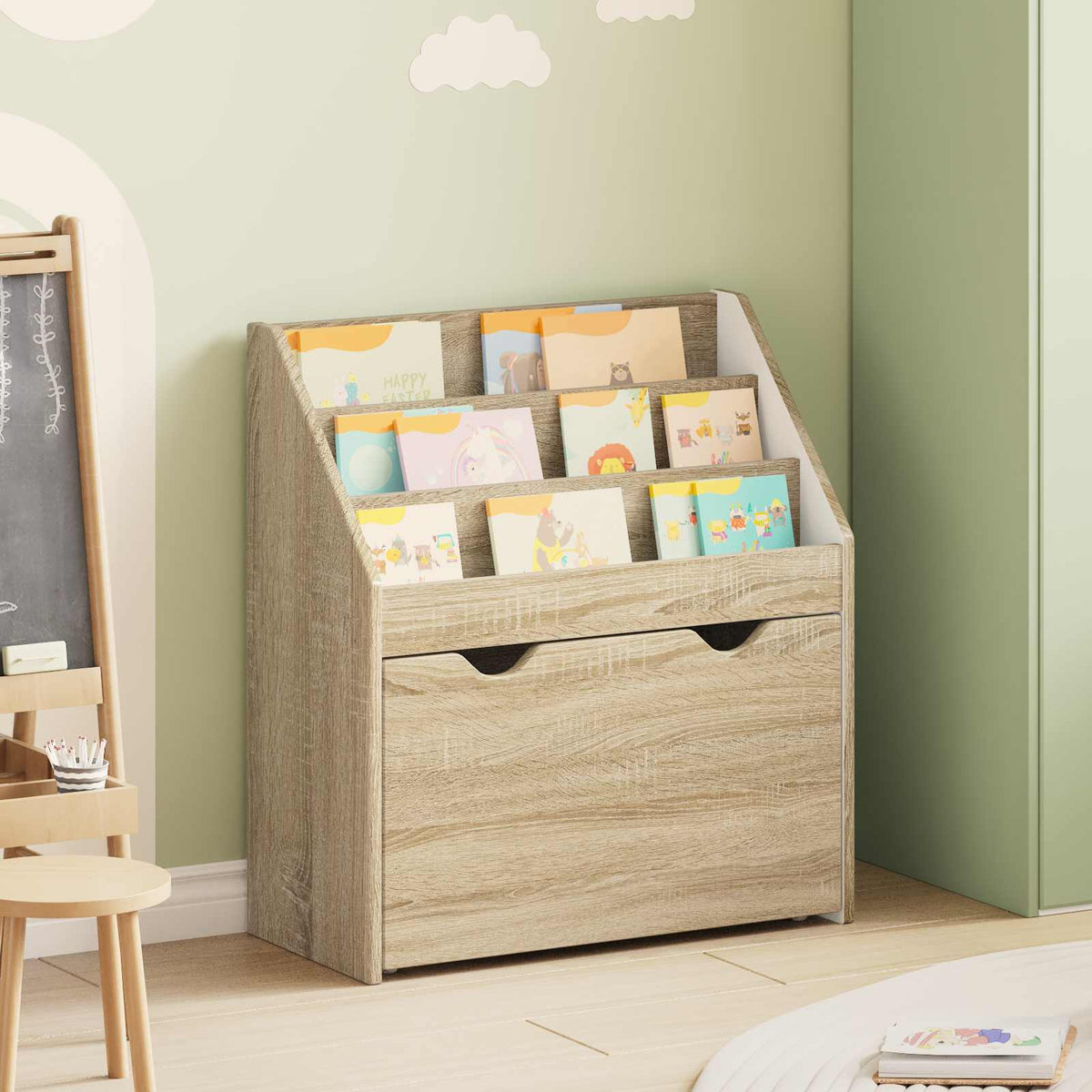 vidaXL Kinderen Boekenkast met lade Wit 60 x 29,5 x 69 cm Bewerkt hout