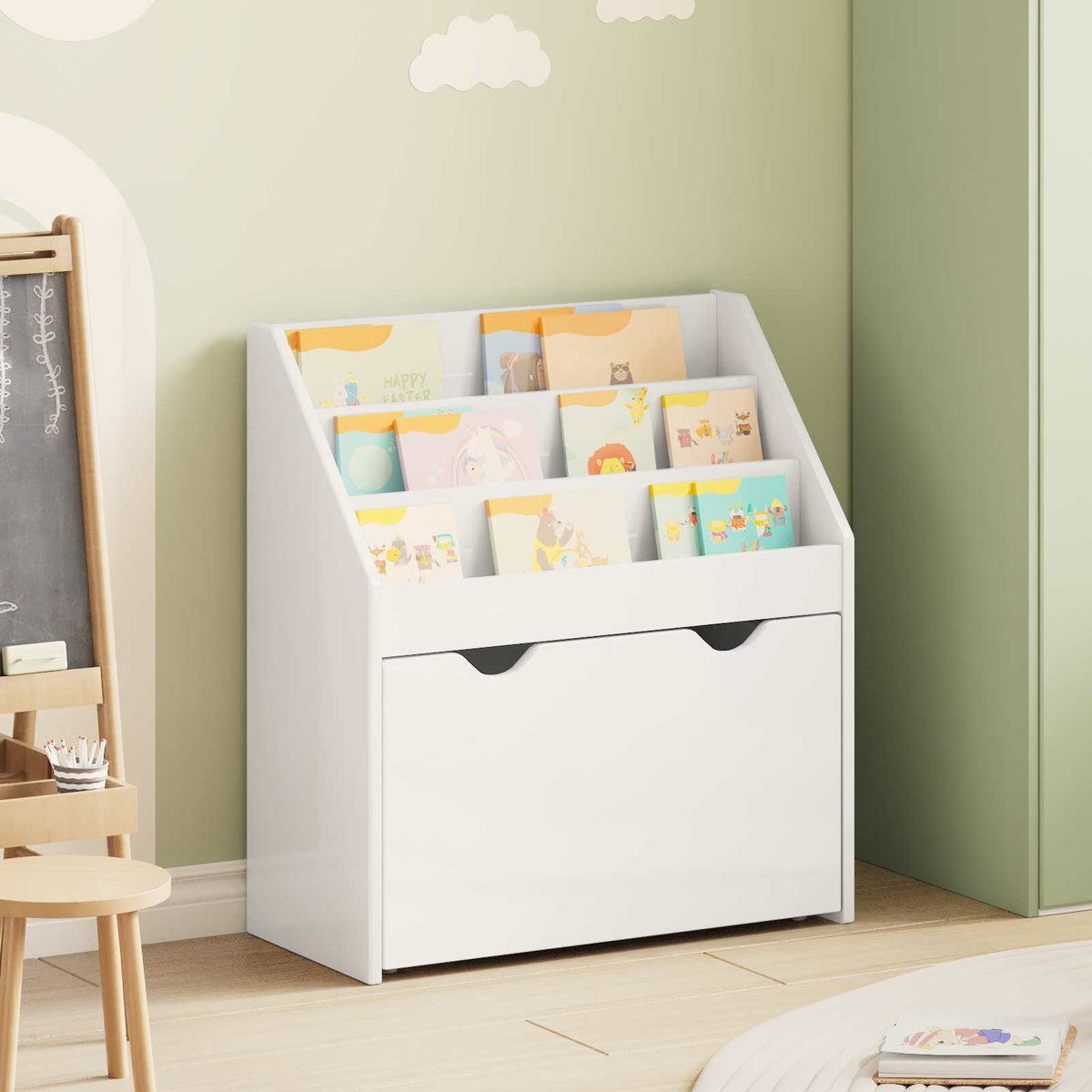 vidaXL Kinderen Boekenkast met lade Wit 60 x 29,5 x 69 cm Bewerkt hout