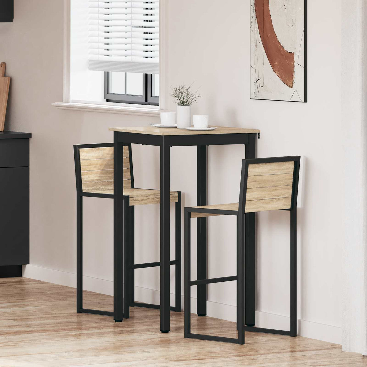 vidaXL Eettafels Bewerkt hout