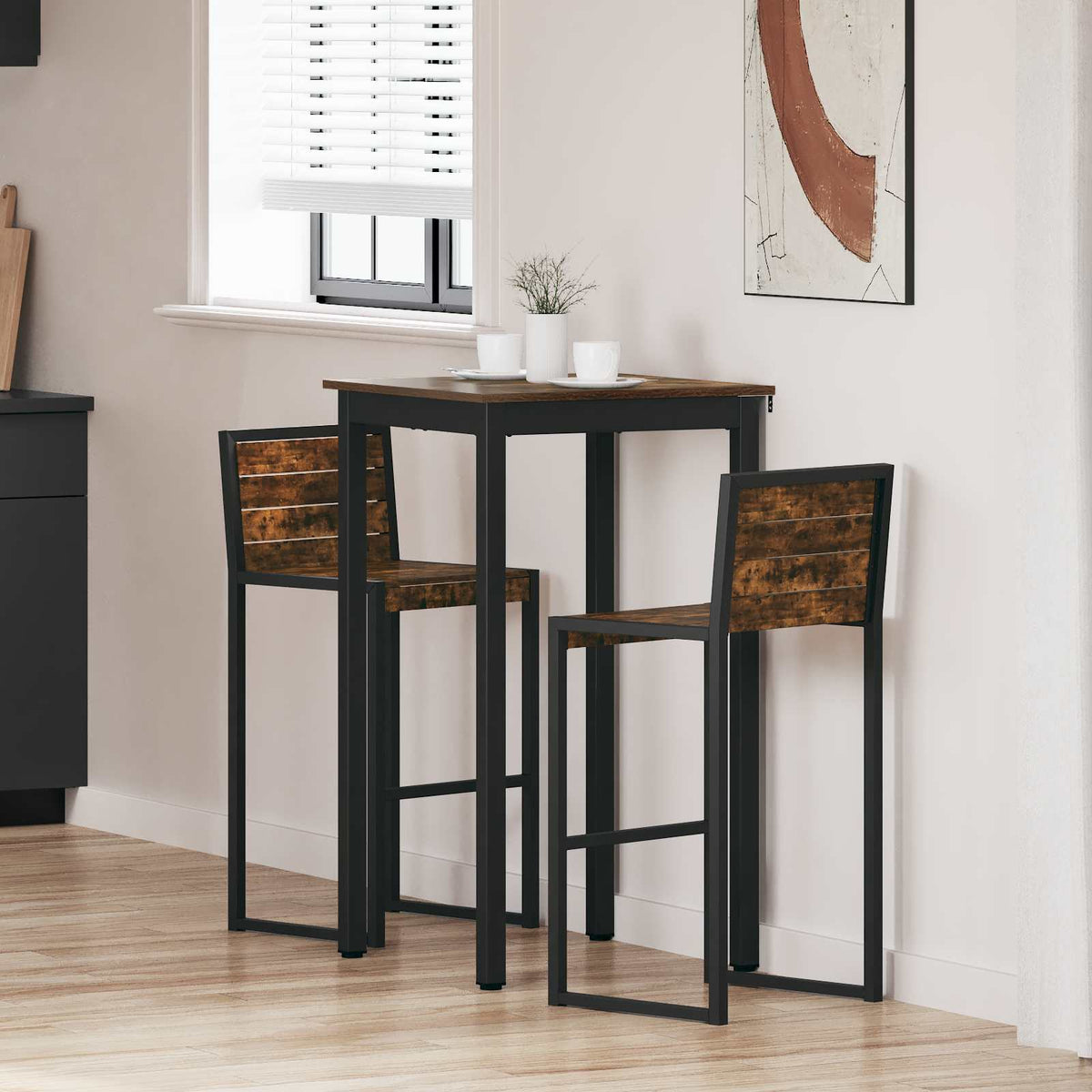 vidaXL Eettafels Bewerkt hout