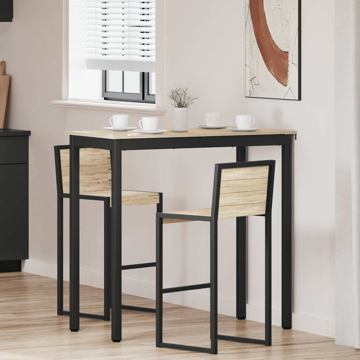 vidaXL Eettafels Bewerkt hout