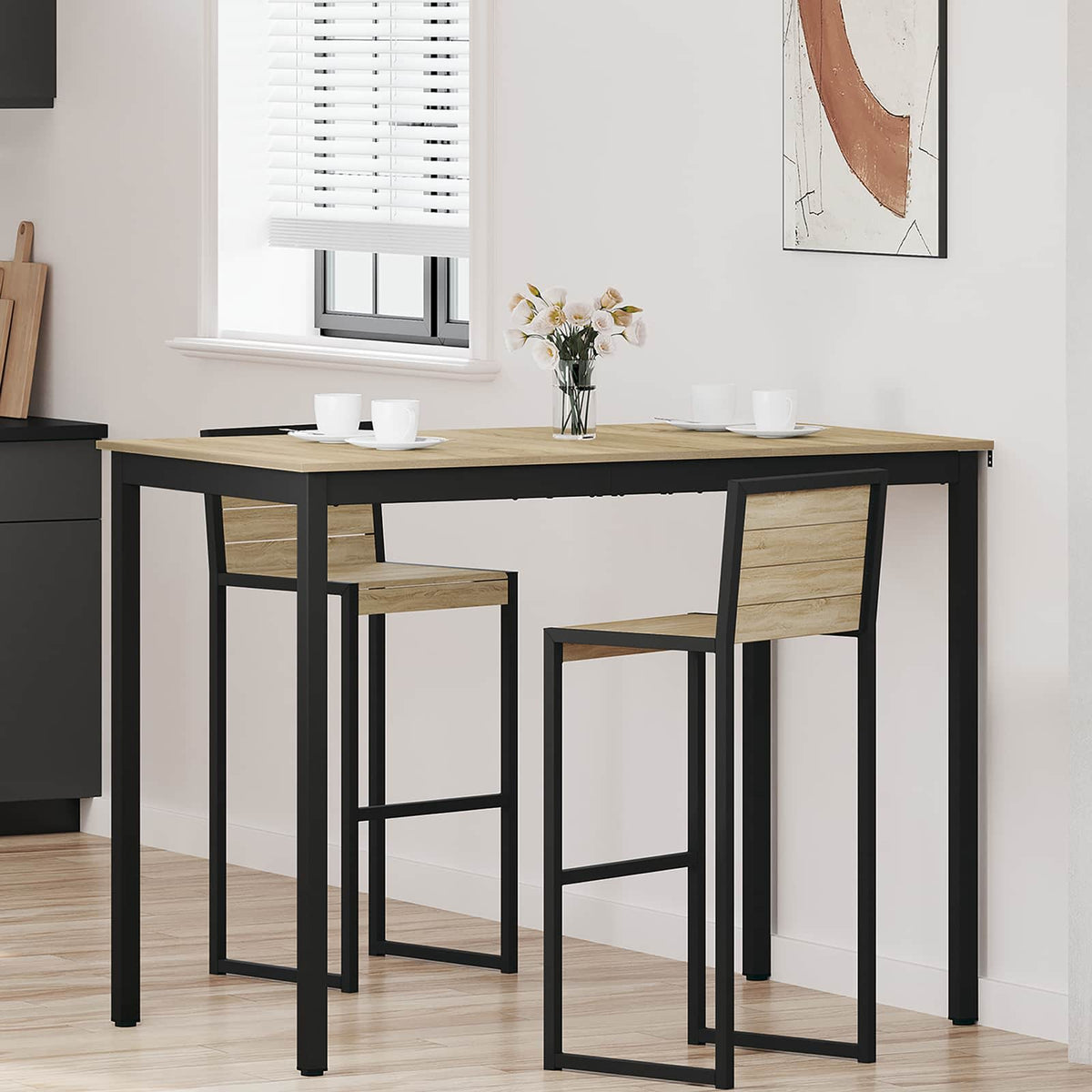 vidaXL Eettafels Bewerkt hout