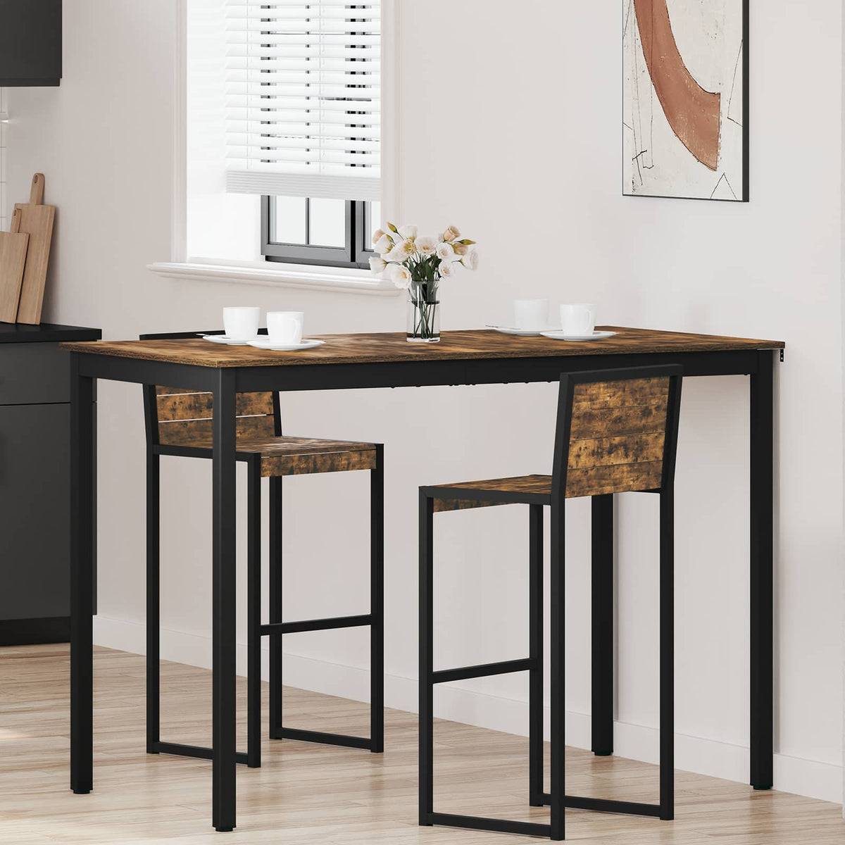 vidaXL Eettafels Bewerkt hout
