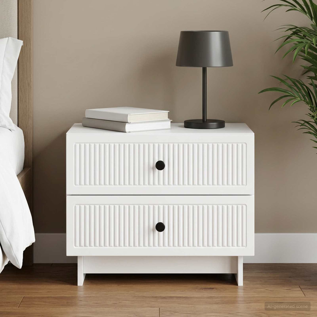 vidaXL Nachtkastje met lade Zwart 62 x 34,5 x 47,5 cm Bewerkt hout