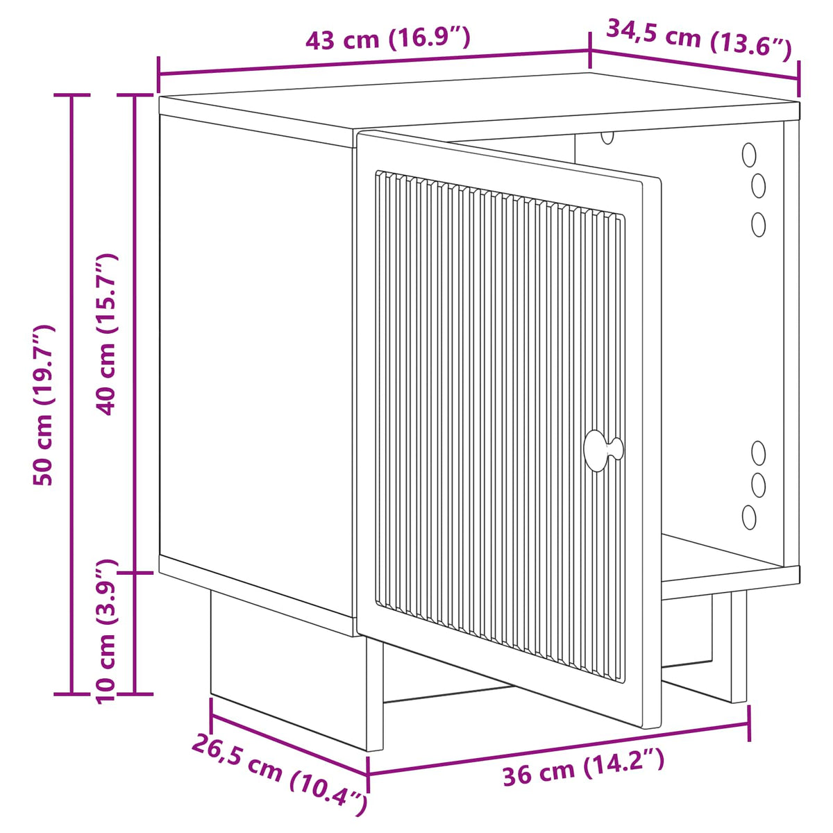 vidaXL Nachtkastje 2 pcs Wit 43 x 34,5 x 50 cm Bewerkt hout