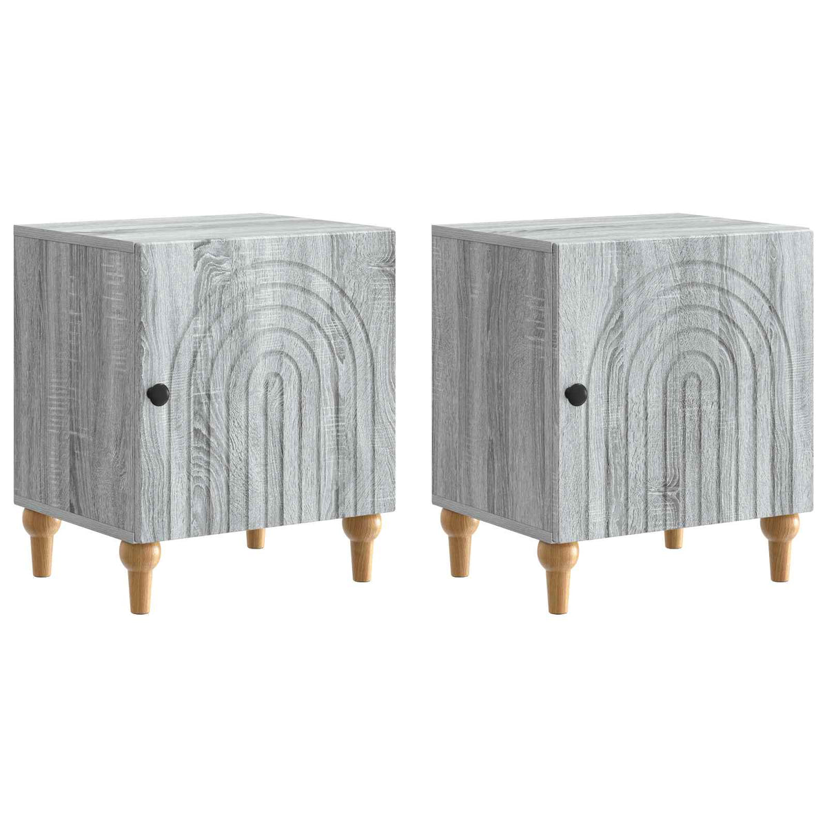 vidaXL Nachtkastje 2 pcs Wit 43 x 34,5 x 50 cm Bewerkt hout