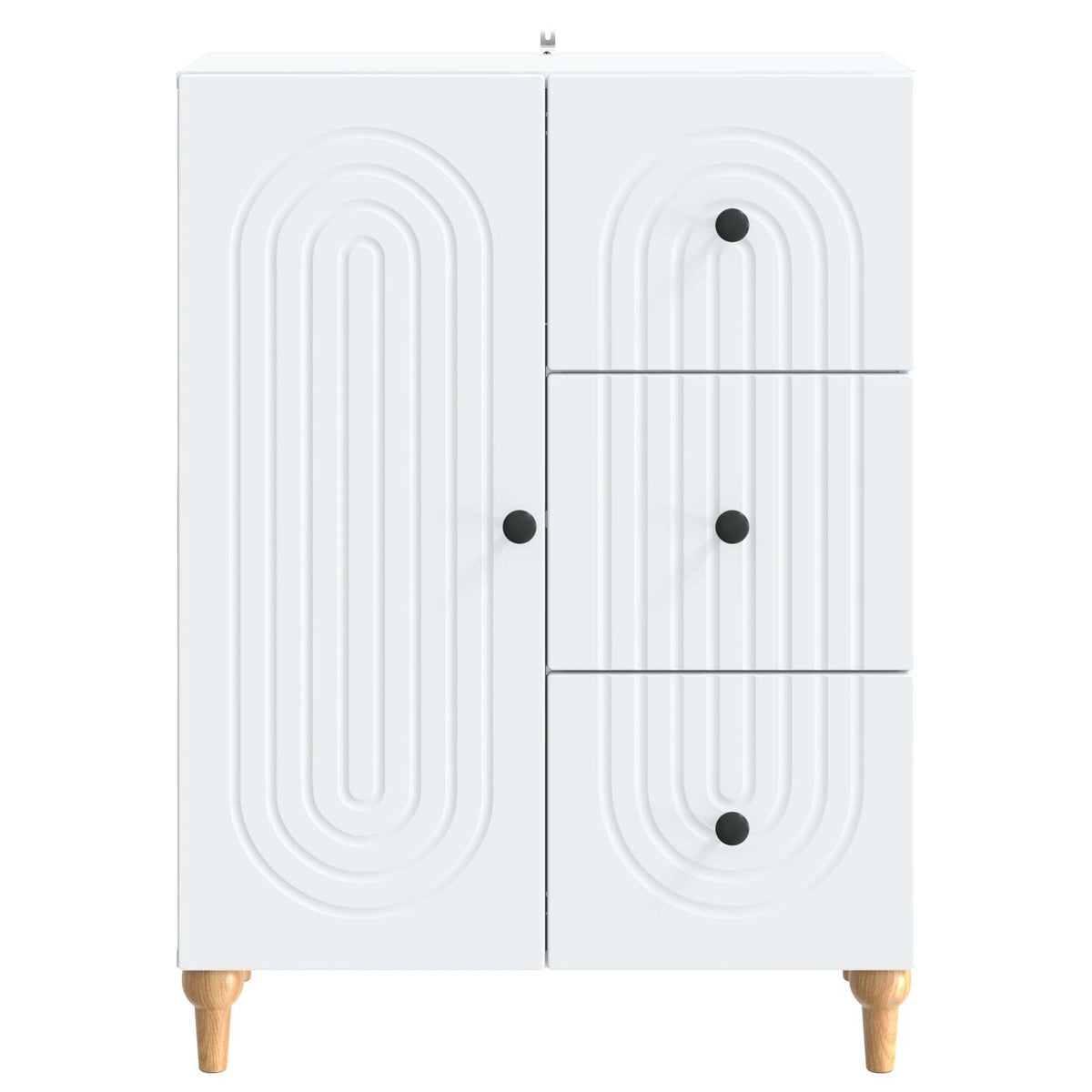 vidaXL Dressoir met lade Zwart 66 x 34,5 x 90 cm Bewerkt hout