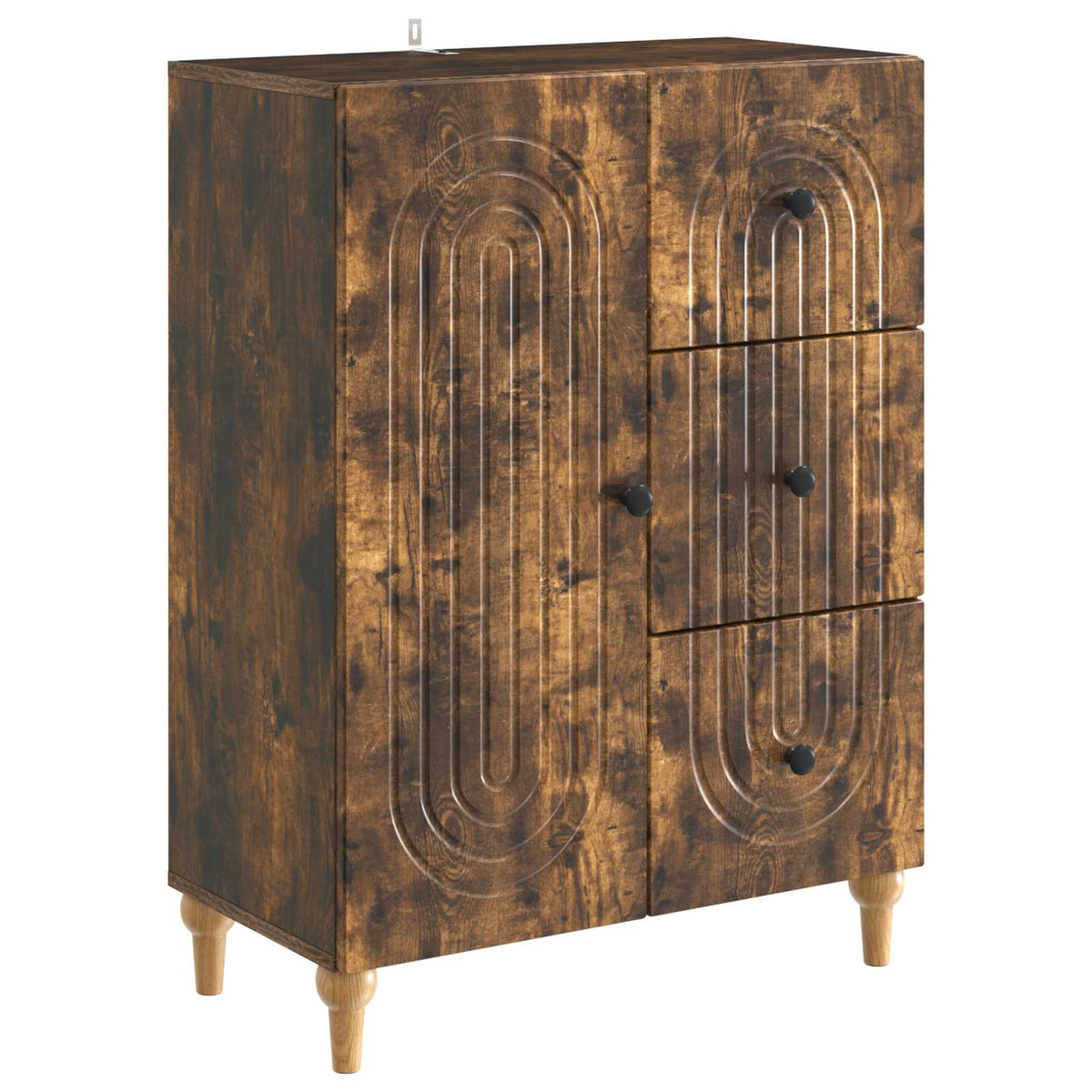 vidaXL Dressoir met lade Zwart 66 x 34,5 x 90 cm Bewerkt hout