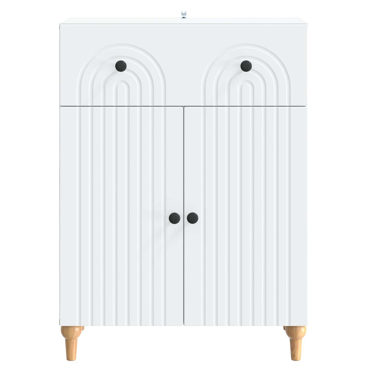 vidaXL Dressoir met lade Zwart 66 x 34,5 x 90 cm Bewerkt hout