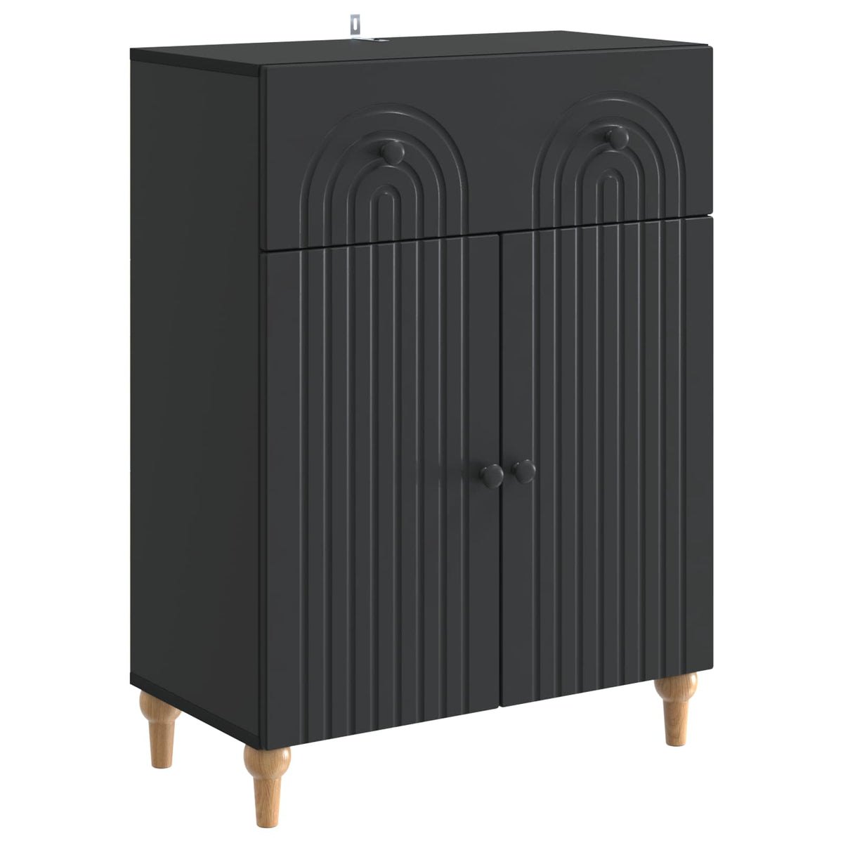 vidaXL Dressoir met lade Zwart 66 x 34,5 x 90 cm Bewerkt hout